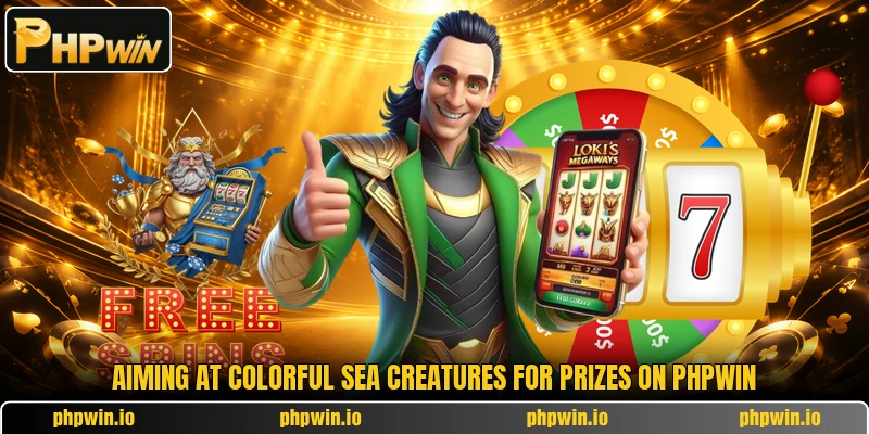 Aiming at colorful sea creatures for prizes on PHPWIN