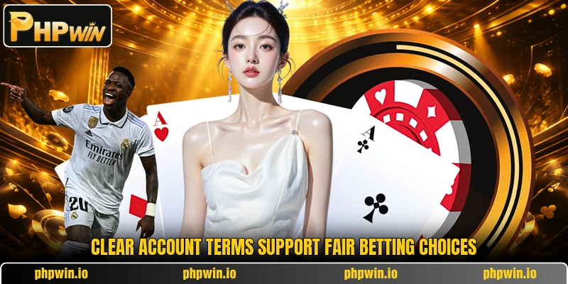 Clear account terms support fair betting choices