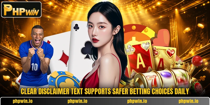 Clear disclaimer text supports safer betting choices daily