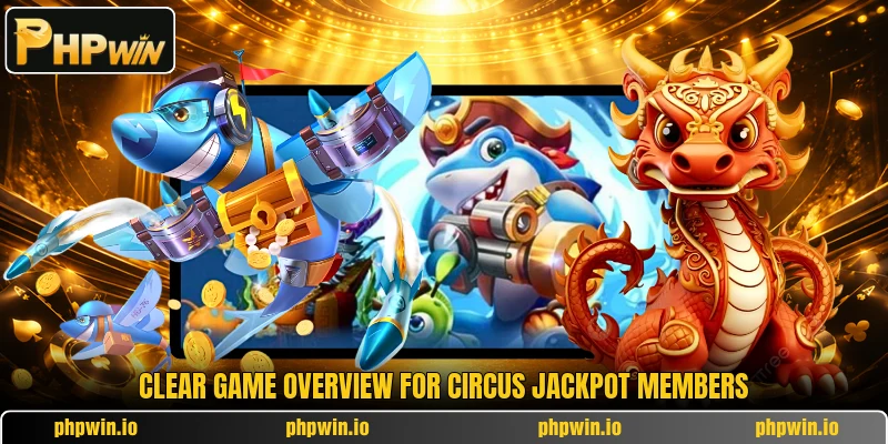 Clear game overview for Circus Jackpot members