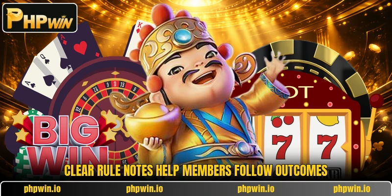 Clear rule notes help members follow outcomes Clear rule notes help members follow outcomes
