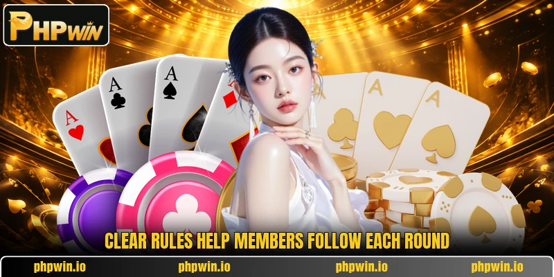 Clear rules help members follow each round