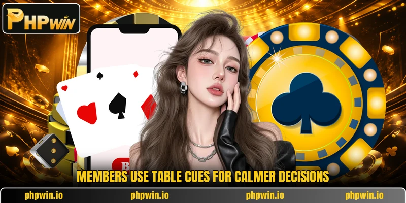 Members use table cues for calmer decisions Members use table cues for calmer decisions