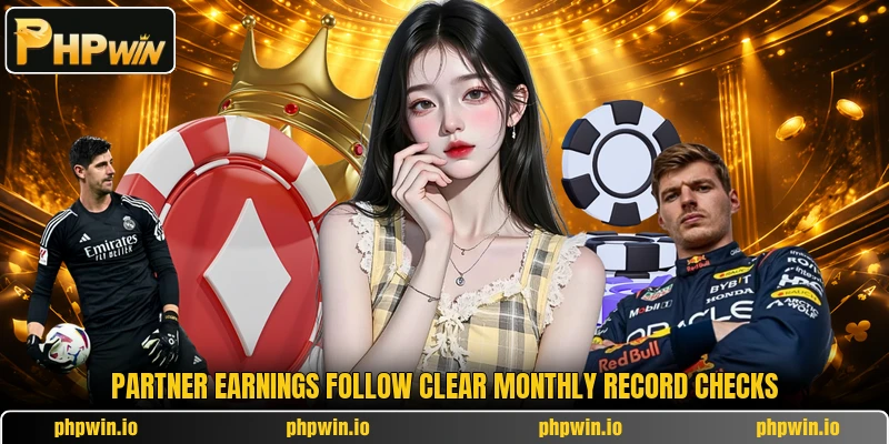 Partner earnings follow clear monthly record checks Partner earnings follow clear monthly record checks
