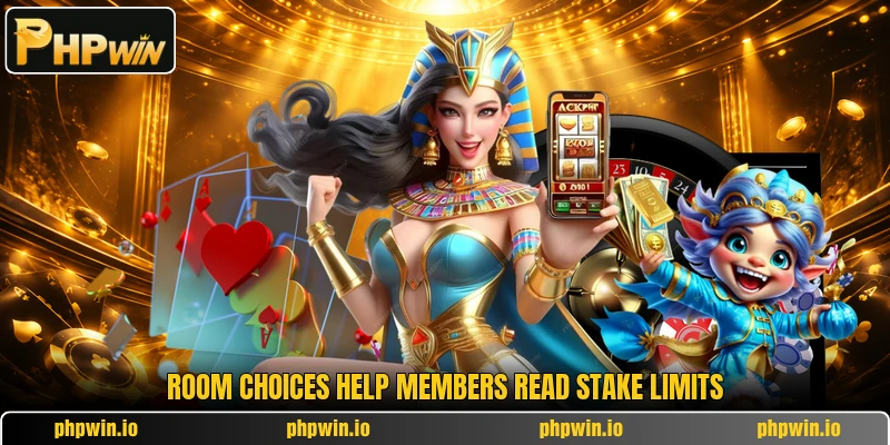 Room choices help members read stake limits Room choices help members read stake limits