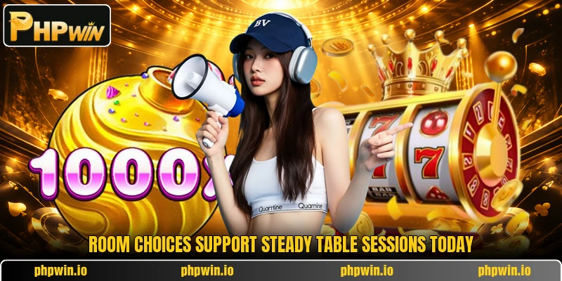 Room choices support steady table sessions today