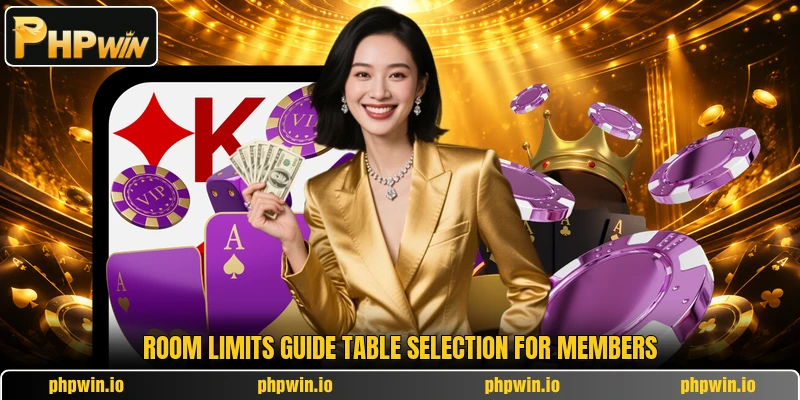 Room limits guide table selection for members Room limits guide table selection for members