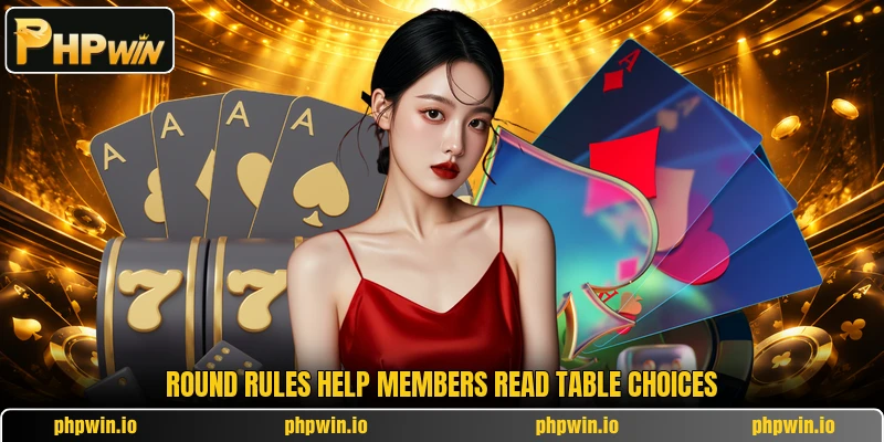 Round rules help members read table choices Round rules help members read table choices