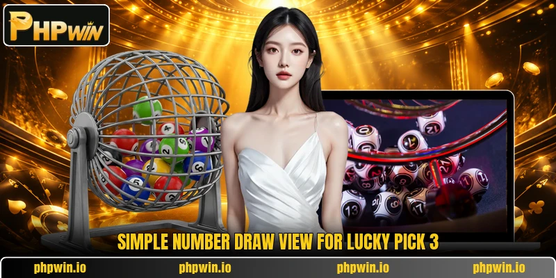 Simple number draw view for Lucky Pick 3 Simple number draw view for Lucky Pick 3