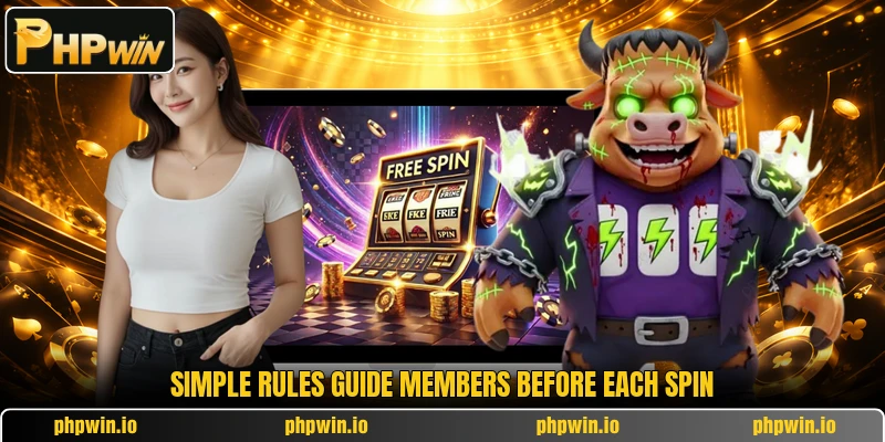 Simple rules guide members before each spin Simple rules guide members before each spin